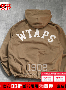 现货 WTAPS 24AW D00M JACKET/COTTON.TWILL 拉链外套 连帽夹克