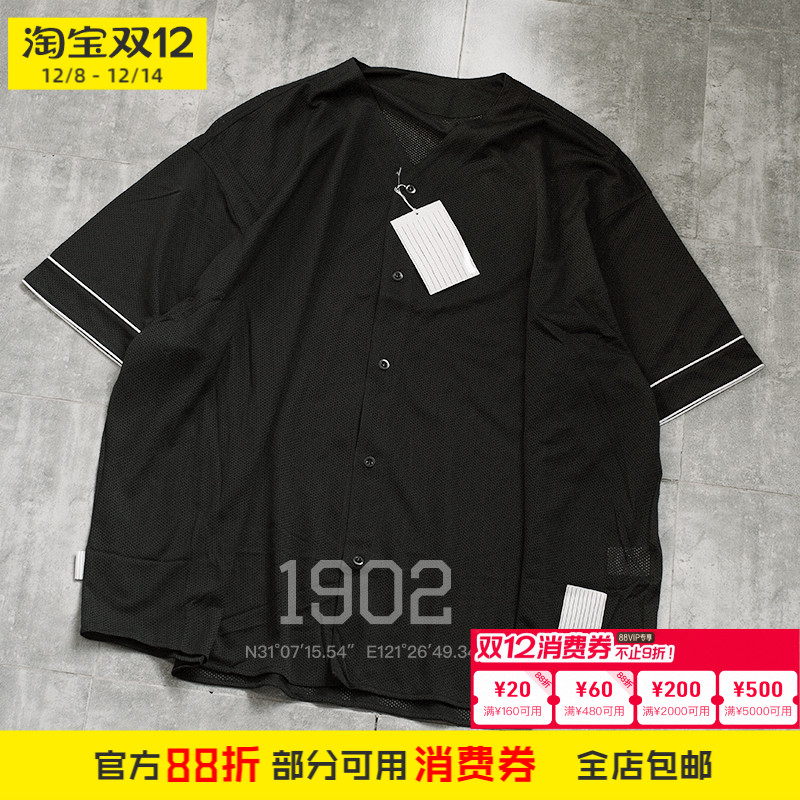 折扣 SFC 23SS BASEBALL SHIRT日本制宽松网眼廓形球衣棒球衫短袖