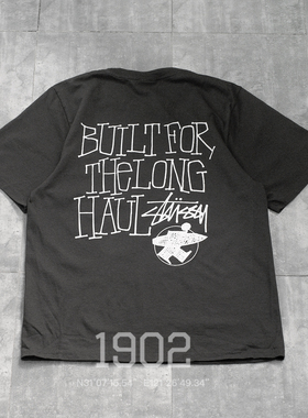 现货 Stussy 26SS Long Haul Dyed Tee 涂鸦冲浪人 印花短袖t恤