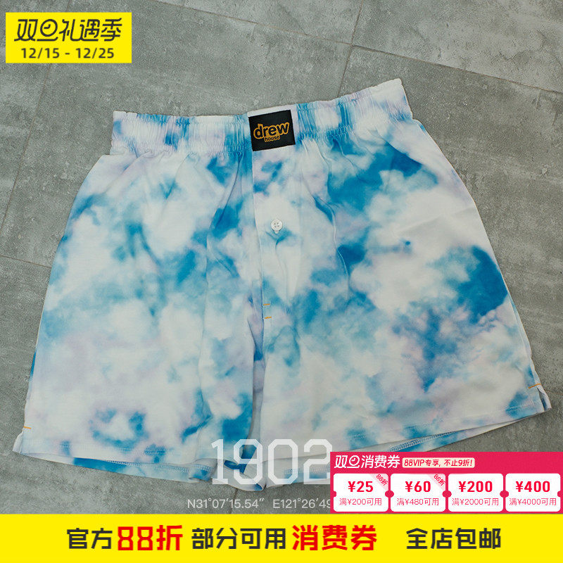 特价 DREW HOUSE 21SS BOXERS SHORT 贾斯汀比伯云朵扎染热裤短裤