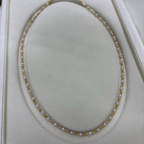 晨艺定制珠宝 天然淡水珍珠S925纯银满天星闪闪项链 - 封面