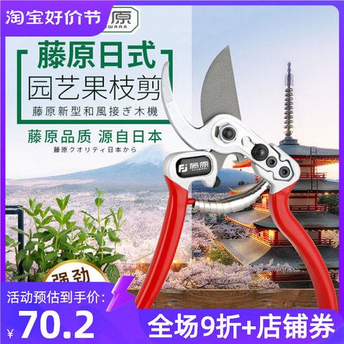 藤原园艺剪园林剪果枝剪花枝修剪树枝剪省力果树剪刀粗枝修枝剪刀