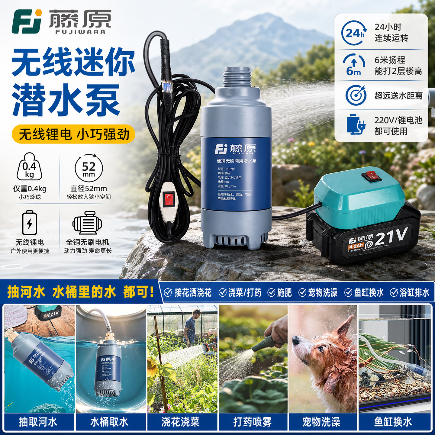 12V24V220V通用小型抽水泵抽油泵