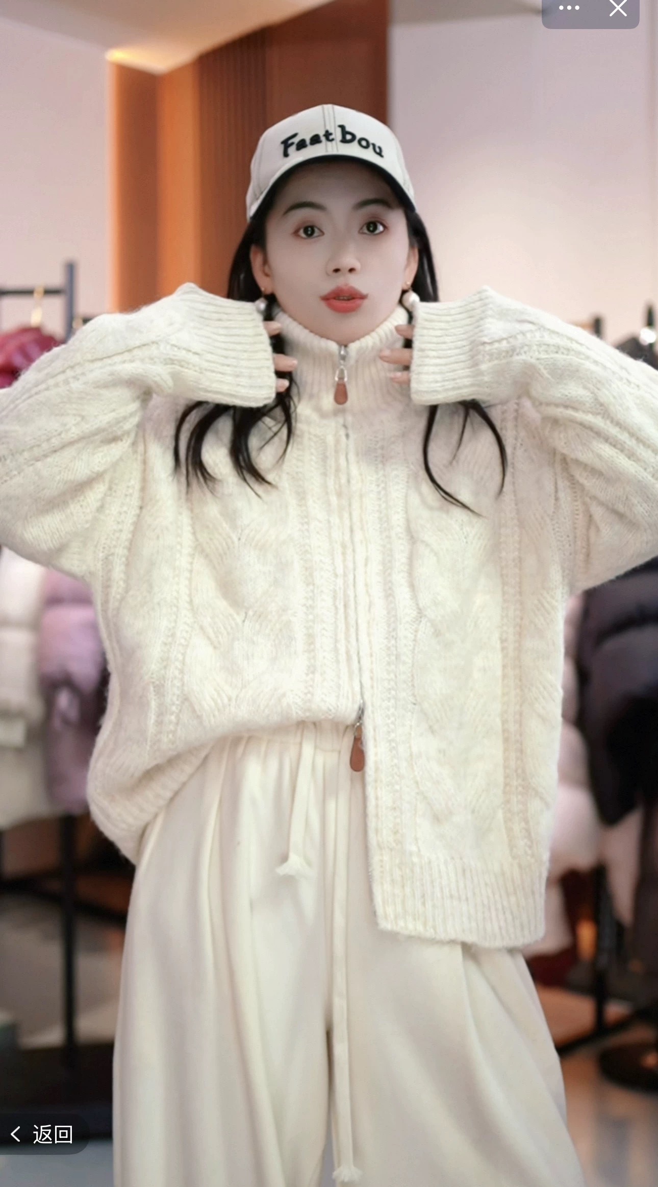 复古慵懒风麻花毛衣外套女秋冬季宽松保暖气质短款针织开衫