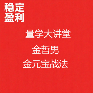 金哲男量学大讲堂金元宝核心必修课程完整版 第四期