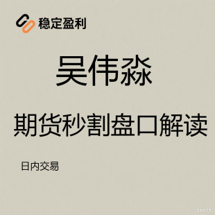吴伟淼期货秒割盘口解读 日内高频交易系统 期货培训视频教程素材