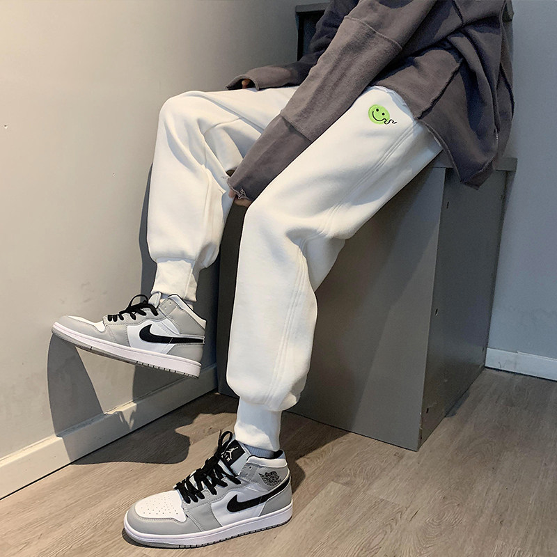 现货主推加绒卫裤！中性ins个性休闲运动裤男九分NB403加绒,男装休闲裤,电商C303