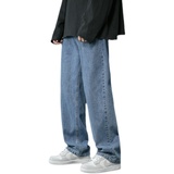 加绒加厚牛仔裤！男女中性宽松直筒拖地裤NB601P45加绒P55，男装牛仔裤，电商C303