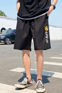 转化高！短裤男女中性五分裤中裤宽松沙滩裤 NB171P25图片