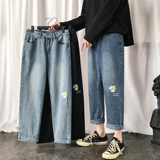 备货2w件推！雏菊牛仔九分裤宽松中性男女NB101P58（控68），男装牛仔裤，电商C303