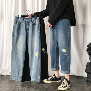 雏菊9分裤大货主推!20牛仔九分裤男宽松老爹裤NB101P58(控68)图片