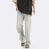 现货抖音冰丝薄破洞牛仔裤男2025夏季薄款高街NB2436P65控85，男装牛仔裤，电商C303