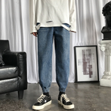 秋冬新宽松束脚牛仔裤男女中性NB78P58，男装牛仔裤，电商C303