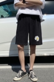 转化率高2021夏雏菊印花运动短裤男女中性五分裤NB119P35（控48），男装休闲裤，电商C303