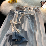 转化高抖音得物渐变牛仔裤男女中性宽松粗绳卷边裤高街NB805P55，男装牛仔裤，电商C303