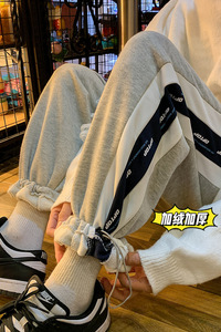 现货加绒加厚卫裤！男女ins中性宽松休闲运动裤NB678加绒图片
