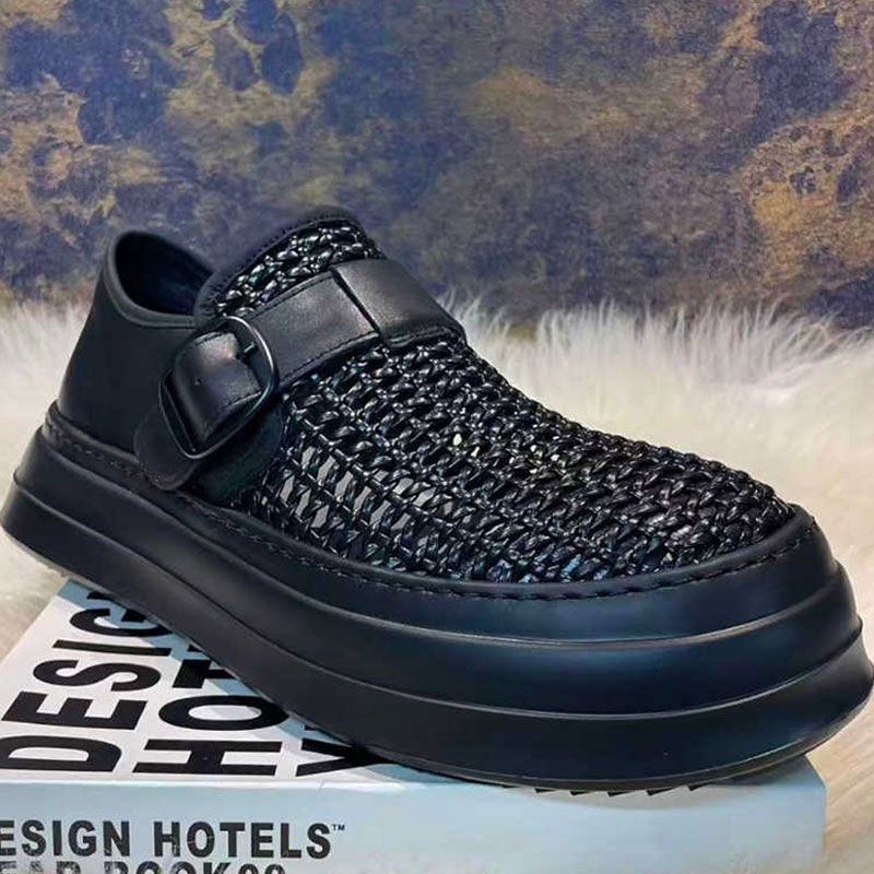 7192-1新品男士纯皮编织休闲舒适男鞋高品质时尚百搭高级感轻奢酷