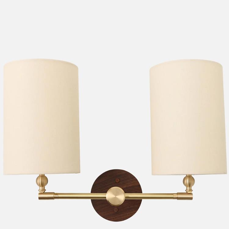 工厂直销后现代轻奢实木双头布艺客厅背景壁灯别墅走廊过道玄关展