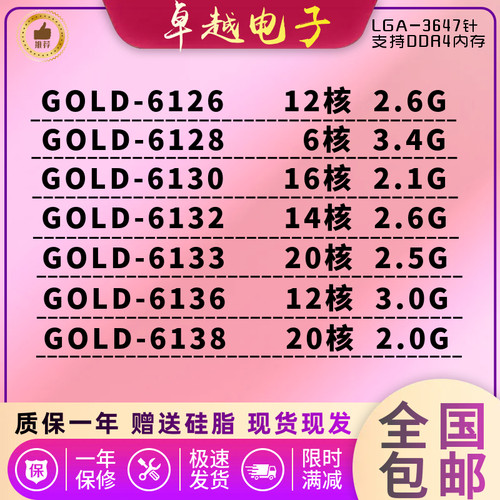 金牌系列CPU612861306138