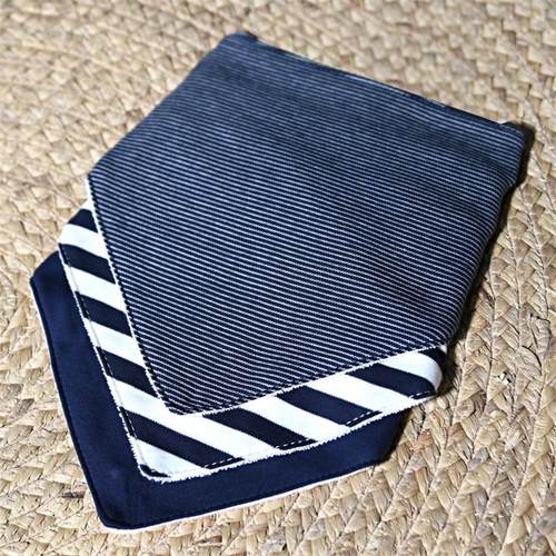 纯棉出口防水三角三层搭配造型巾