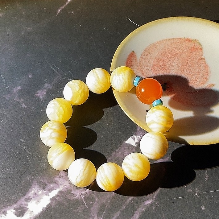 海臻 天然深海大贝壳蜜糖料圆珠手串18K金镶嵌耳环 端庄大气款,珠宝/钻石/翡翠,耳饰,淘宝优惠券,粉丝福利购,淘宝优惠卷