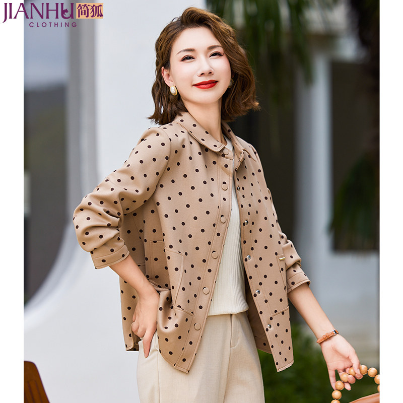 中年妈妈春装外套2025新款休闲夹克上衣服中老年女装春秋薄款风衣