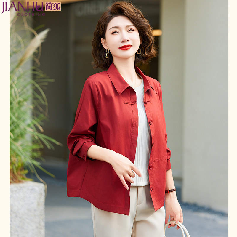 2026新款中年妈妈春装短款开衫夹克薄洋气宽松棒球服中老年外套女