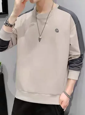 春秋新款卫衣男上衣长袖套头休闲圆领打底衫韩版潮流男装上衣