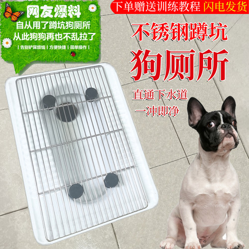 不锈钢狗厕所直排下水道一冲即净