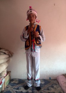 云南少数民族大理白族服装/葫芦丝舞台演出服饰/舞蹈表演成人男装