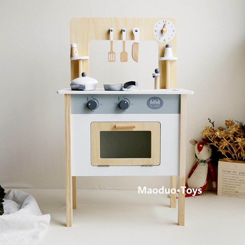 厨房玩具过家家儿童木制粉色厨具
