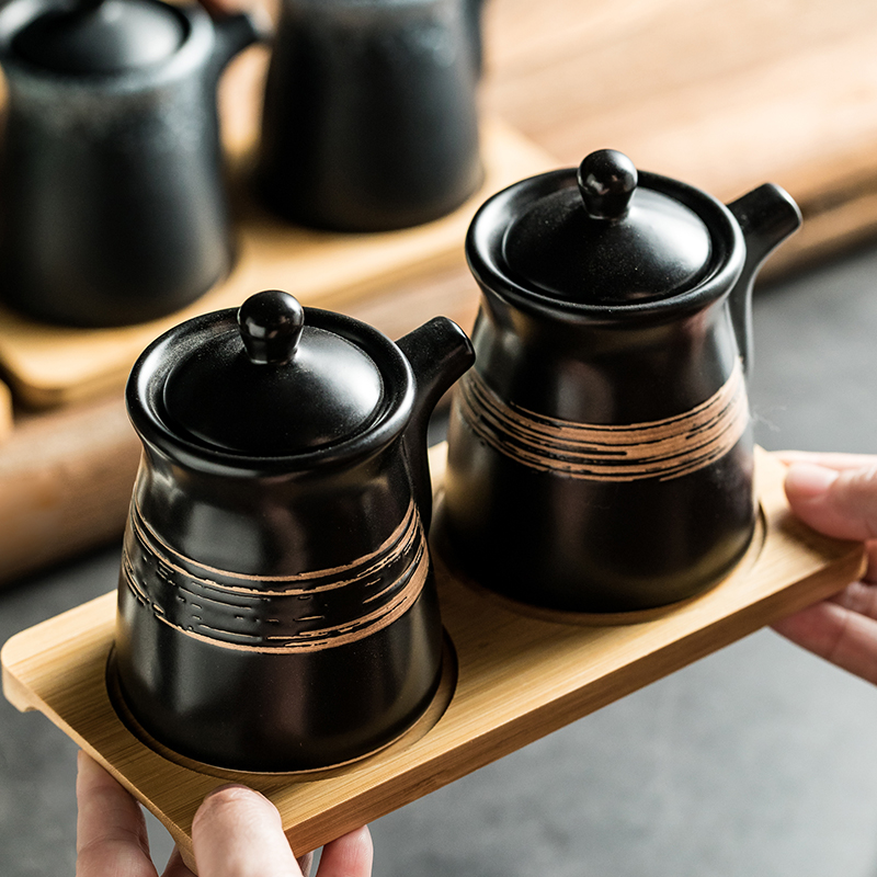 陶瓷复古高颜值调味瓶罐