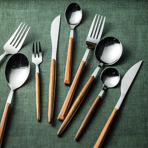 不锈钢刀叉勺牛排刀叉组合