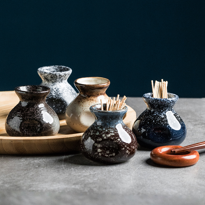 陶瓷牙签筒日式瓷器饭店餐厅创意