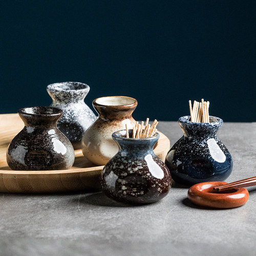 陶瓷牙签筒日式瓷器饭店餐厅创意