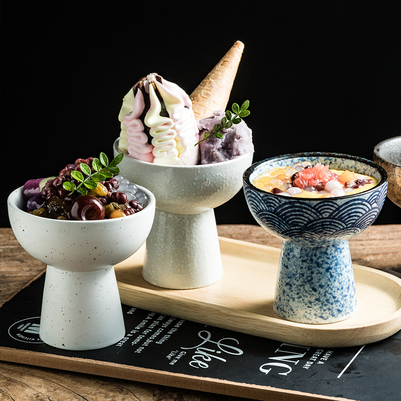 新时代高脚碗商用陶瓷碗餐具图片