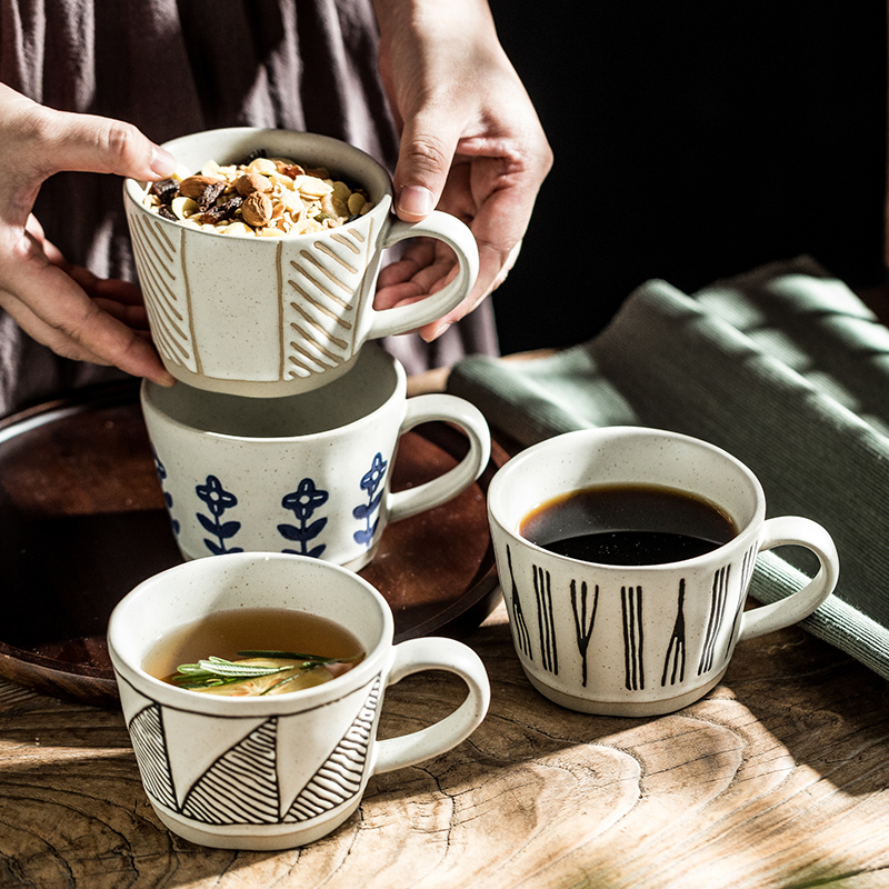 手绘复古马克杯咖啡杯新时代