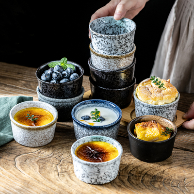 创意陶瓷布丁碗家用烘焙烤箱碗蒸蛋碗餐厅小吃碗酱料碗调味碗专用