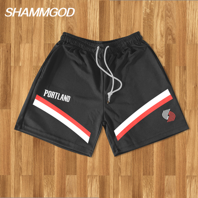 美式不过膝显腿长三分开拓者杨翰森训练健身篮球运动短裤