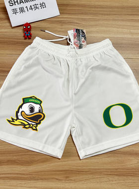 NCAA俄勒冈美式不过膝运动篮球速干透气立体宽松篮球训练健身短裤