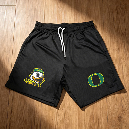 美式不过膝显腿长三分NCAA俄勒冈大学训练健身篮球运动短裤