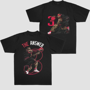 复古艾弗森 数码直喷 美式230克重磅纯棉短袖