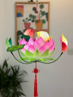 秦淮传统荷花灯，内直径18厘米