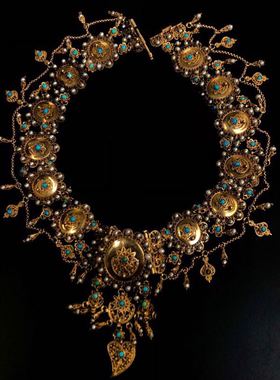 宫廷风纯手工打造金项链