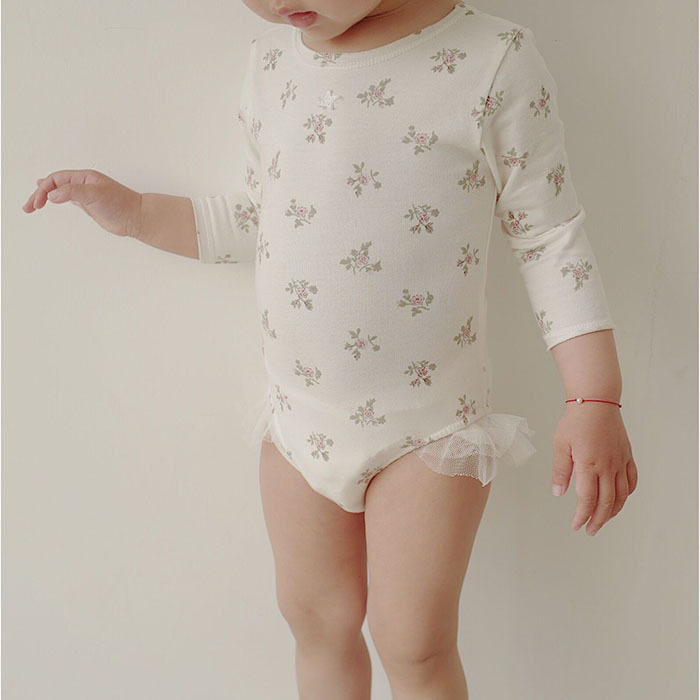 MylitleCo girl baby Vacation wind Broken flowers Long sleeve Ballet one-piece garment Tight jacketin the Children/Baby/Family fitted , Jumpsuit/Climbing clothes/Romper  category - from Buy2taobao.com to provide professional Taobao agent buy service