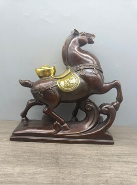 纯铜马到成功创意马摆件办公室酒柜装饰品开业礼物乔迁新居礼品