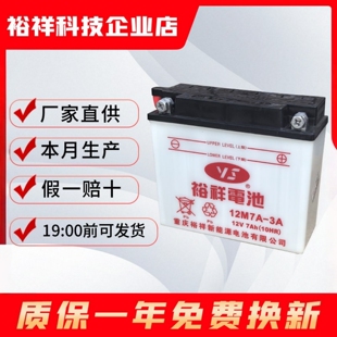 裕祥摩托车电瓶12M7A-3A新大洲五羊本田GT骏驰\锐彪\锐箭\锐猛125