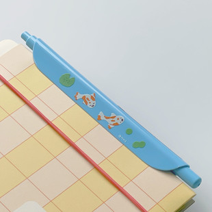 韩国正品hookkahookka呼卡呼卡 0.7mm锦鲤可夹式黑色中性笔clipen