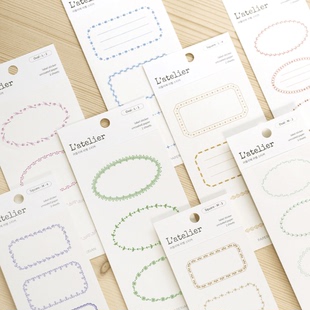 韩国正品Paperian 手帐写字边框标签贴装饰贴纸2张label sticker