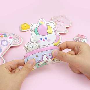 韩国正品pinkfoot DIY填色自制填充解压治愈捏捏乐paper squishy